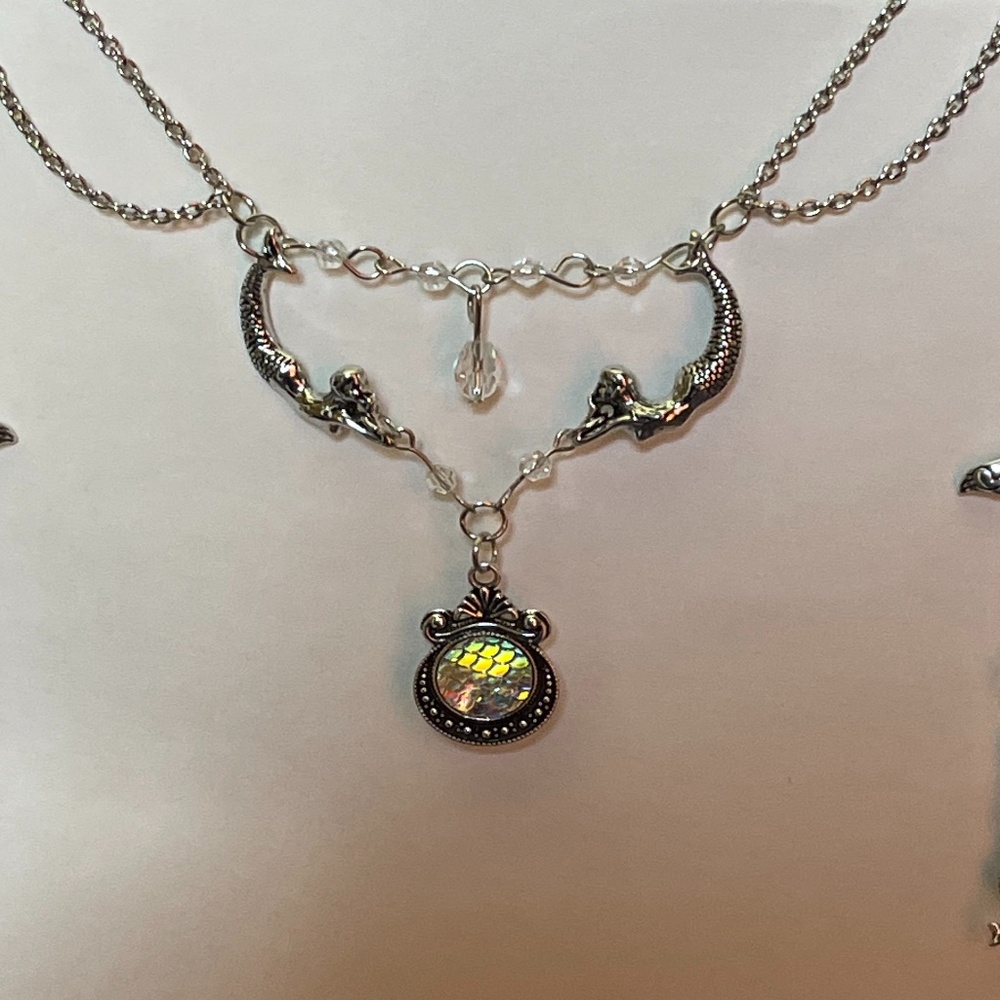 mermaid tiara or necklace silver lovely